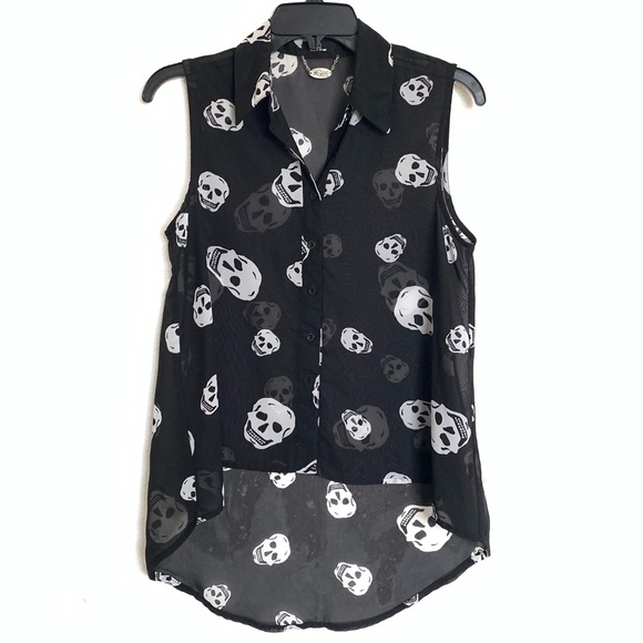 Skull Black Top - Picture 1 of 2